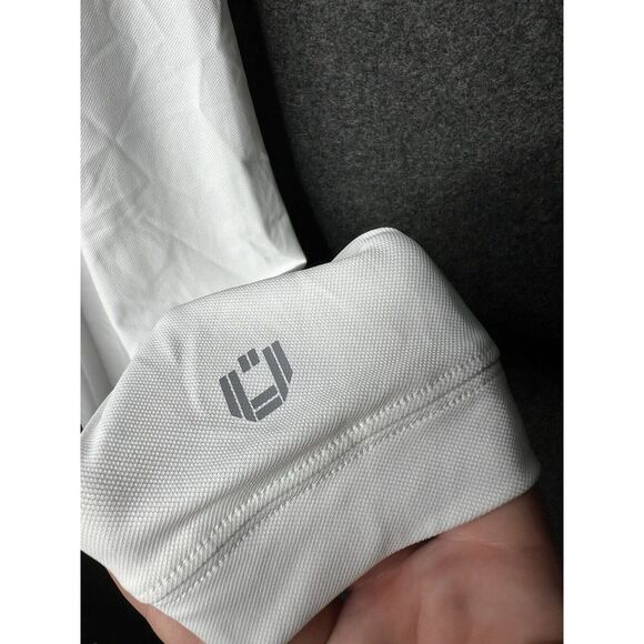 Ibkul Men's Long Sleeve White Shirt Size XL UPF 50 Polo - Picture 13 of 15